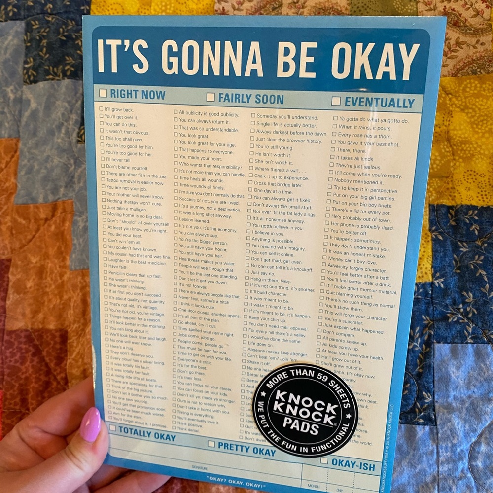 Brand new anxiety notepad